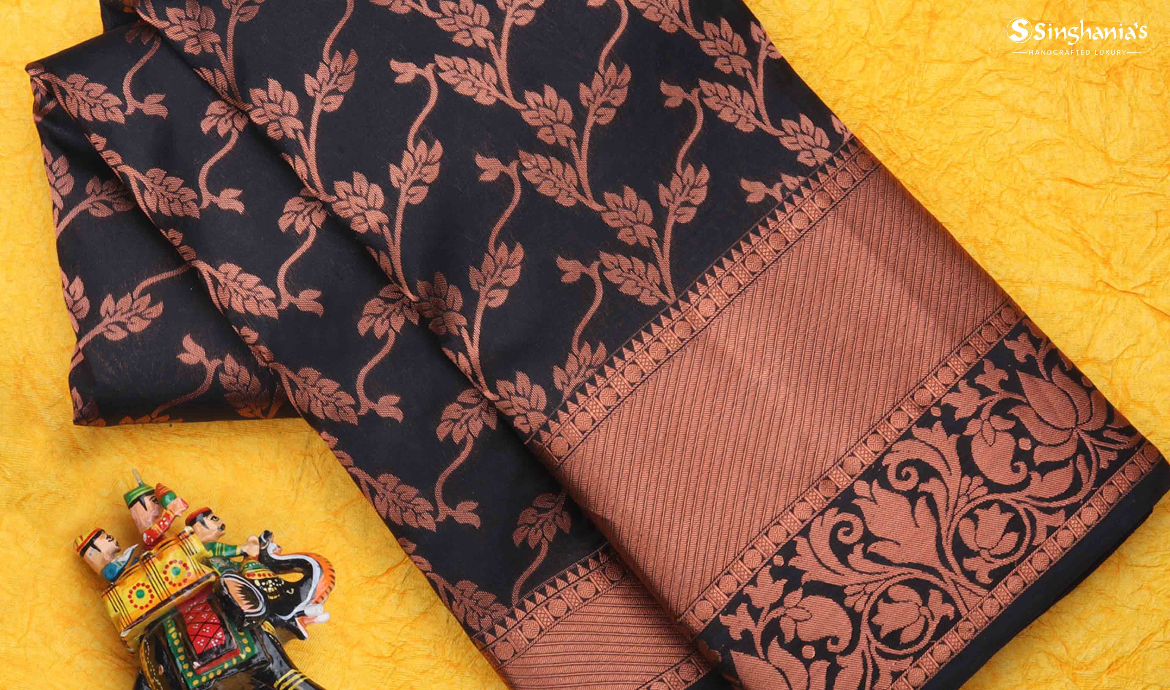 The Beauty Of Copper Zari Silk Saree In Indian Wear!