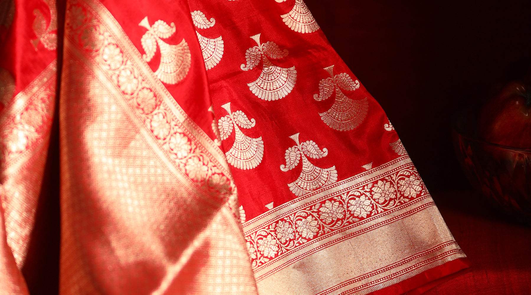 Bridal banarasi clearance katan saree