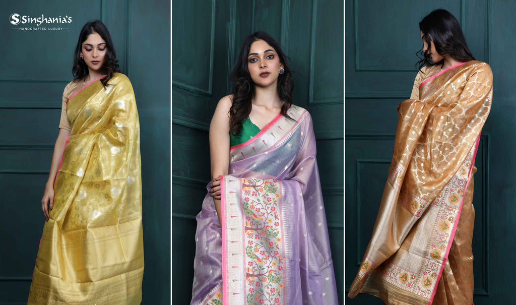 Pure Silk sarees are stiff and not fluid.