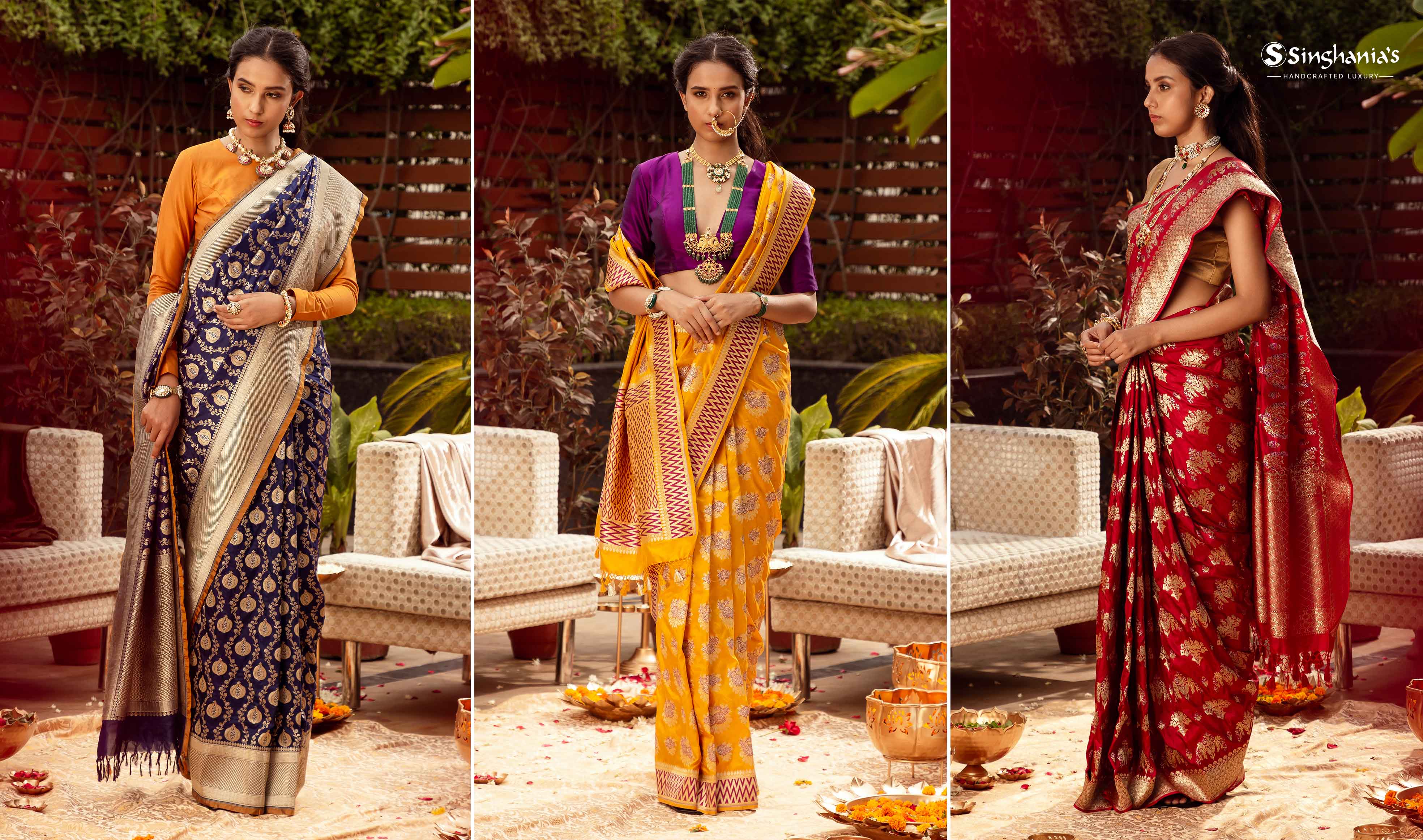 Inaya, A Tapestry of Beauty: Embracing the Floral Banarasi Sarees