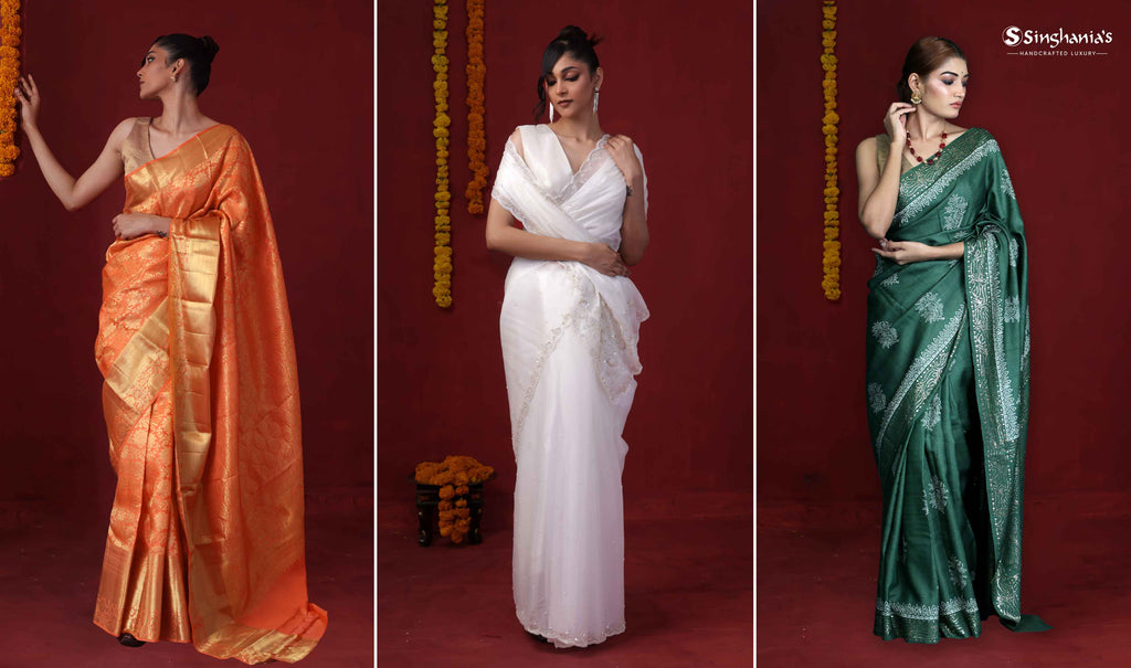 Designer republic day kota doriya fabric saree at Rs.650/Piece in surat  offer by chahat fab