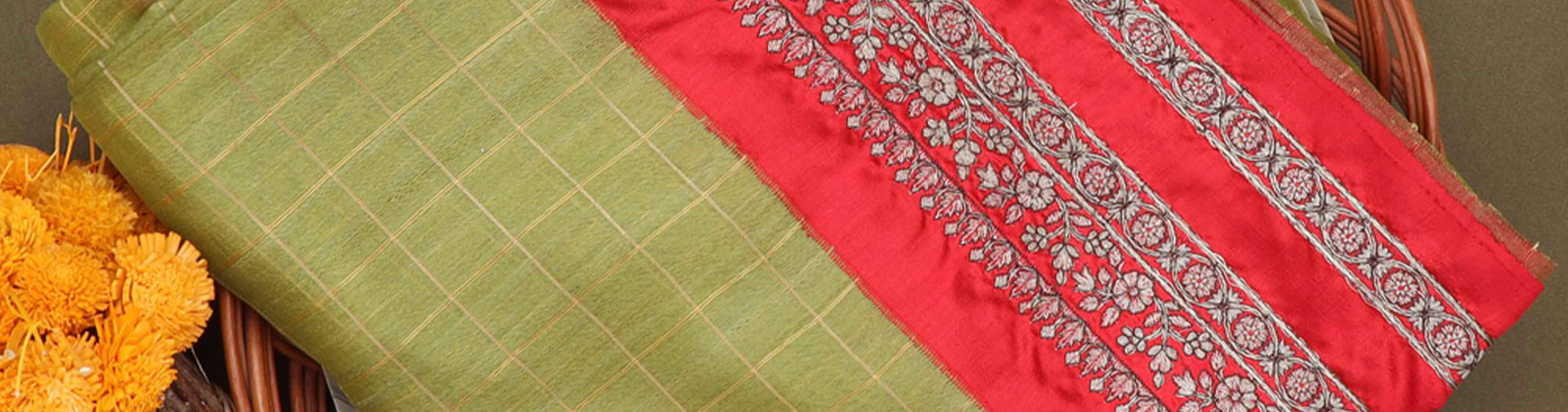 Pure Mukaish Embroidery Sarees