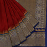 Traditional Maroon Georgette Saree With Banarasi Weaving