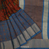 Deep Maroon Printed Matka Saree With Inspired Kalamkari Pattern