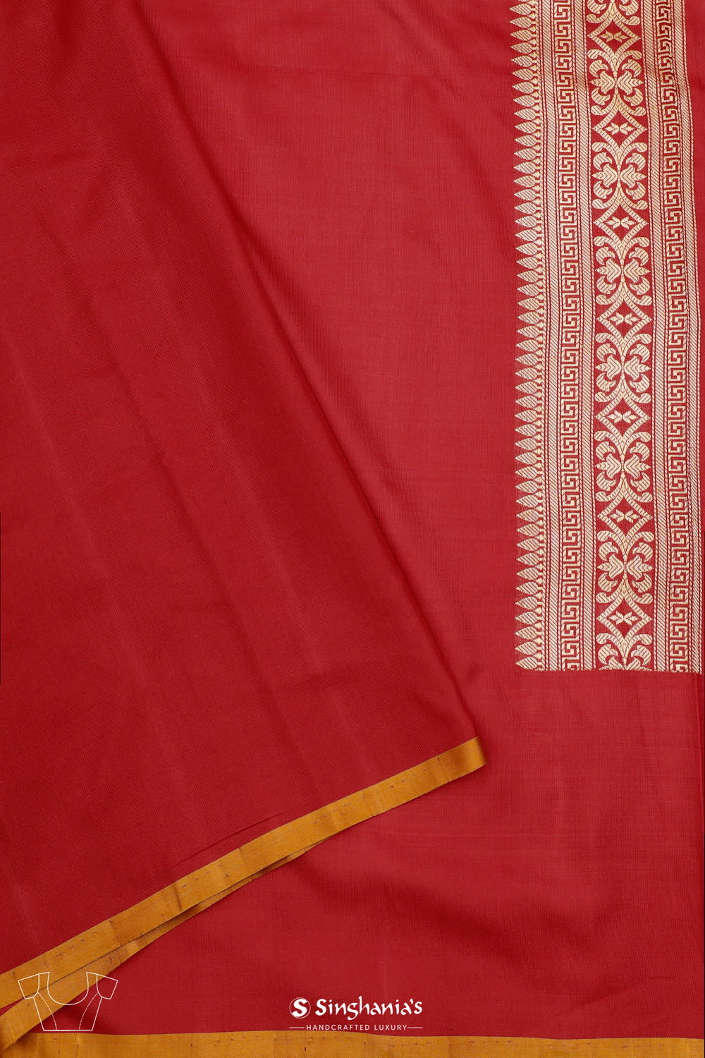 Ruby Pink Banarasi Silk Saree With Meenakari Butta