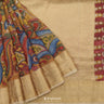 Trombone Yellow Kanchi Saree With Kalamkari Print