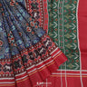 Independence Blue Printed Tussar Silk Saree With Patan Patola Design