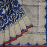 Penn Blue Banarasi Saree With Zari Weaving