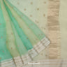 Pastel Green Multi Shade Organza Saree With Floral Embroidery