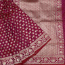 Steel Pink Silk Saree With Floral Butti Weaving