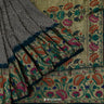 Vintage Gray Printed Silk Saree With Bandhani Pattern