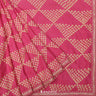 Dark Pink Printed Silk Saree With Bandhani Pattern