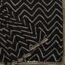 Grease Black Printed Silk Saree With Bandhini Work