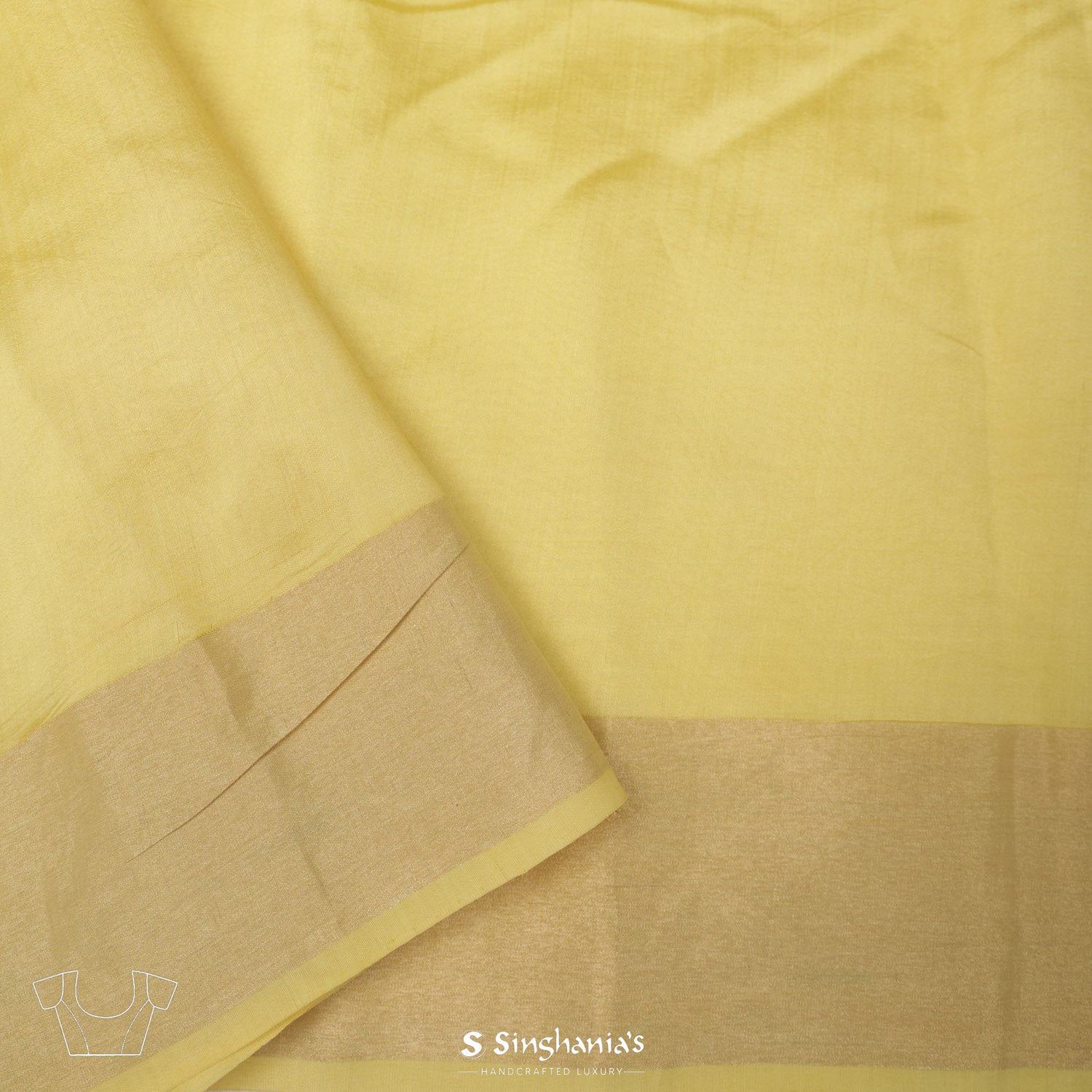 Citrus Brown Silk Saree With Banarasi Weaving