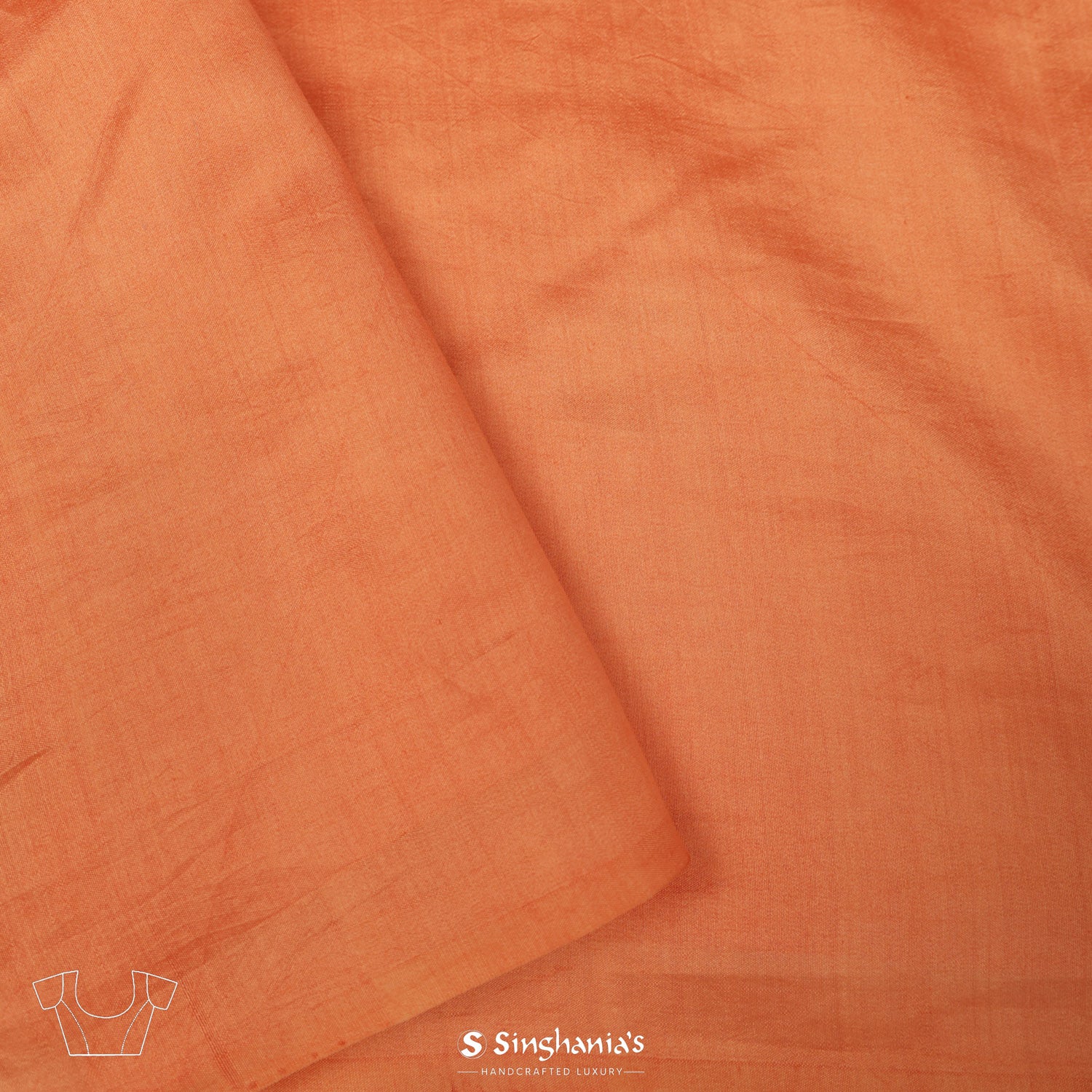 Sunrise Orange Silk Saree With Banarasi Weaving