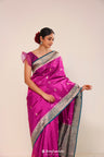 Smitten Pink Chiniya Banarasi Silk Saree