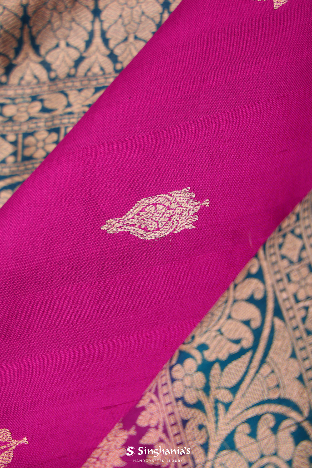 Smitten Pink Chiniya Banarasi Silk Saree