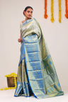 Celadon Gold Jaal Kanjivaram Silk Saree