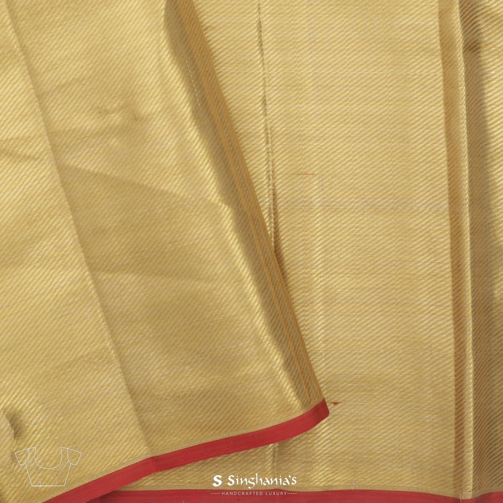 Flax Gold Tissue Kanjivaram Silk Saree With Zari Weaving