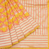 Honey Yellow Banarasi Saree With Meenakari Floral Zari Weaving