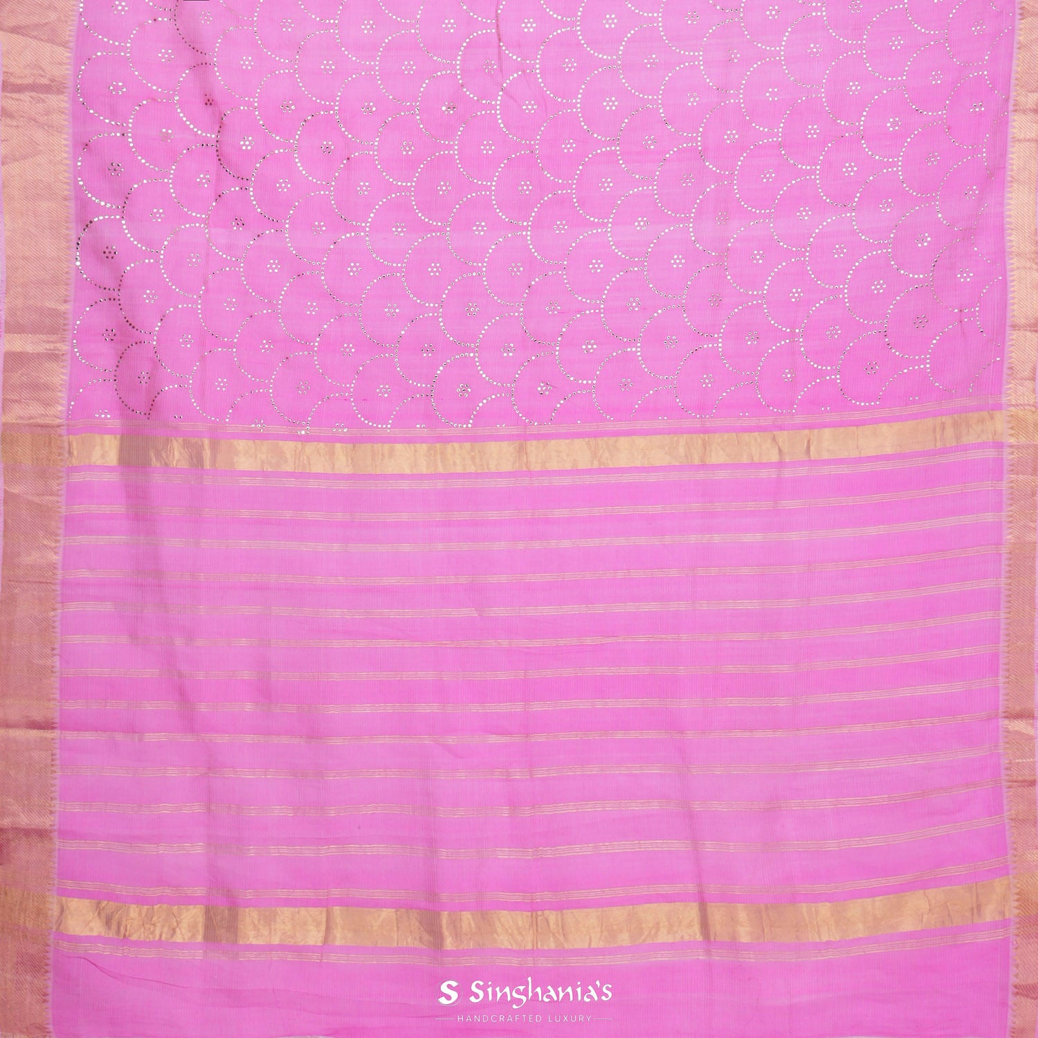 Liserian Purple Kota Saree With Foil Print