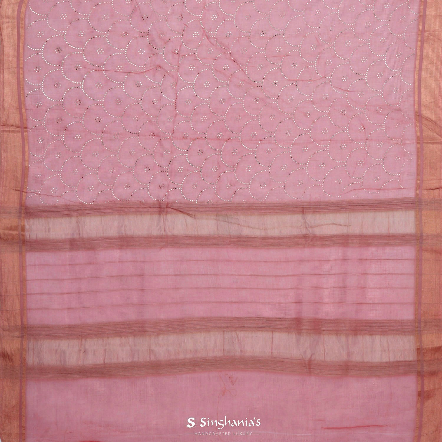 Milano Pink Kota Saree With Foil Print