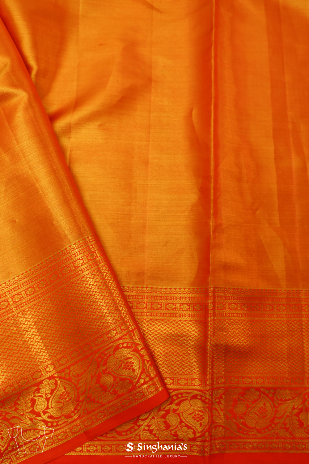 Green Gold Tissue Kanjivaram Saree With Floral Jaal Weaving