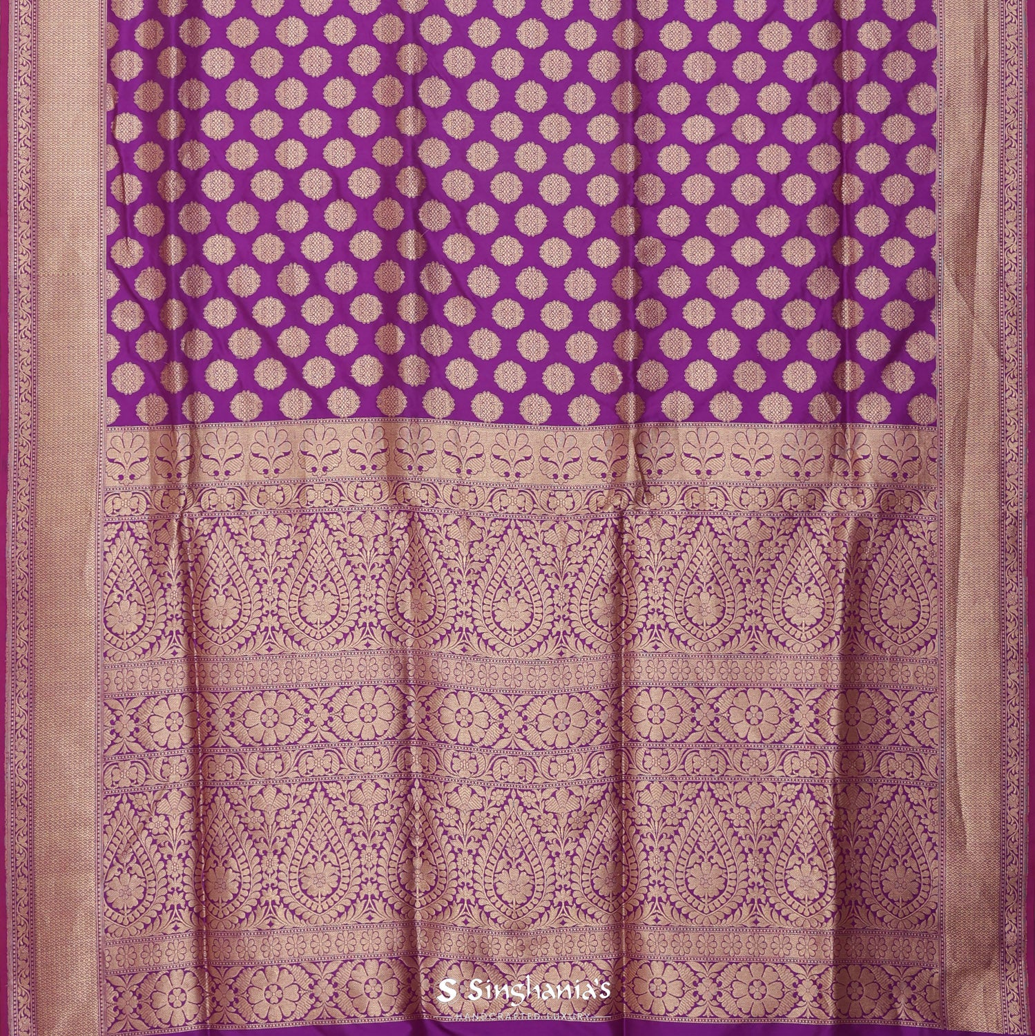 Mauveine Purple Silk Saree With Banarasi Weaving