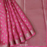 Light Deep Pink Organza Saree With Banarasi Weaving