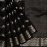 Neutral Black Organza Saree With Banarasi Weaving
