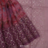 Twilight Lavender Printed Organza Saree With Floral Pattern