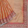 Persian Orange Tissue Saree With Mukaish Work