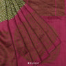 Moss Green Matka Printed Silk Saree With Bandhani Pattern