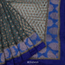 Glaucous Blue Net Saree With Butti Pattern