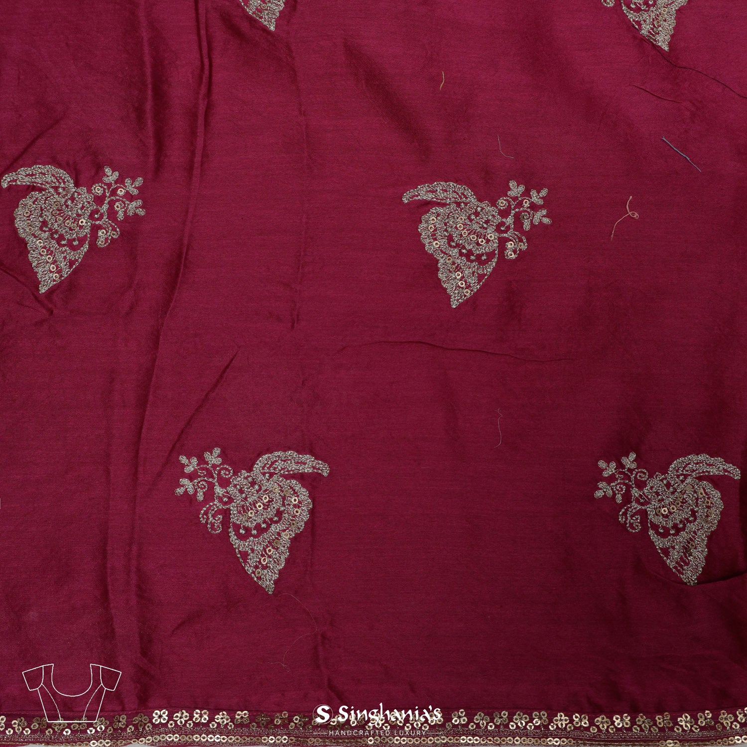 Steel Pink Organza Saree With Leheriya Pattern