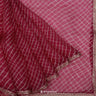 Steel Pink Organza Saree With Leheriya Pattern
