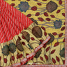 Chiefs Red Matka Saree With Floral Print
