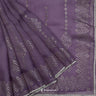 Chinese Violet Organza Saree With Mukaish Embroidery