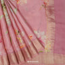 Mauvelous Pink Printed Tussar Silk Saree With Floral Pattern