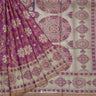 Ivory Cream Silk Saree With Banarasi Weaving
