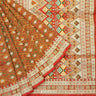 Hunyadi Yellow Silk Saree With Banarasi Weaving