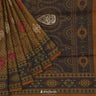 Dark Yellow Silk Saree With Banarasi Weaving