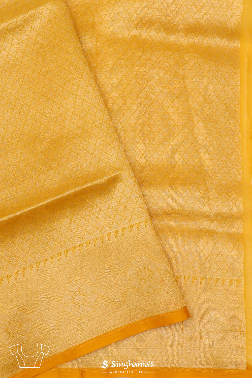 Golden Yellow Organza Chiniya Banarasi Saree