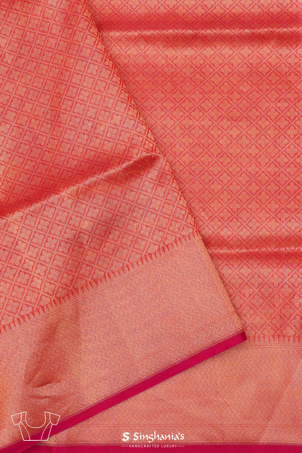 Persian Red Organza Chiniya Banarasi Saree