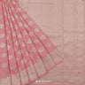 Light Pink Tussar Silk Saree With Banarasi Weaving