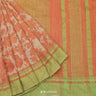 Beige Printed Dupion Saree With Floral Pattern