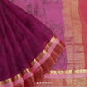 Fandango Purple Printed Organza Saree With Pichwai Pattern