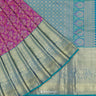 Pale Violet Kanjivaram Silk Saree With Floral Jaal Pattern