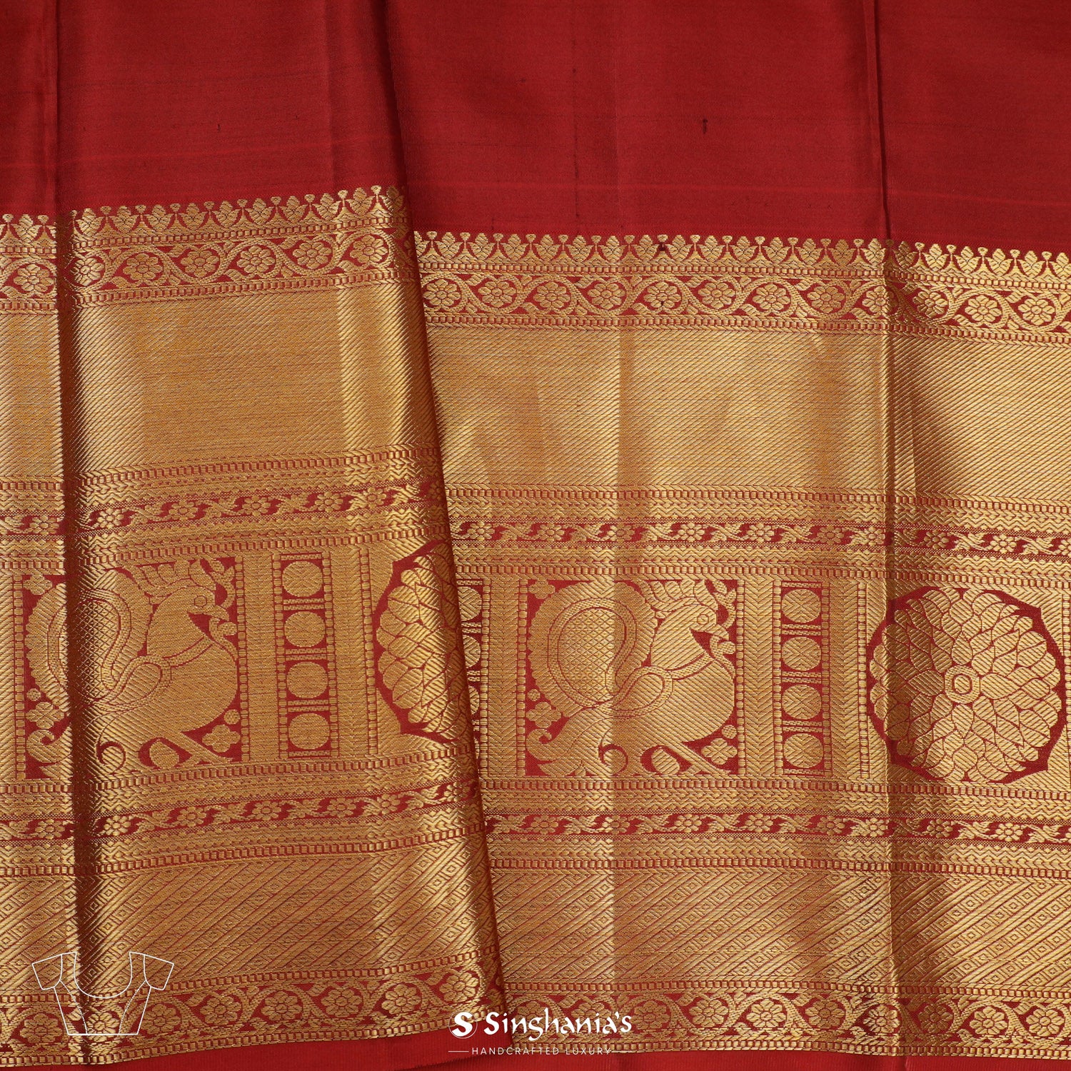 Metallic Gray Kanjivaram Silk Saree With Floral Jaal Pattern