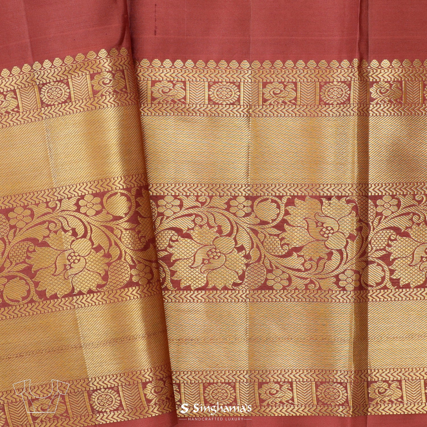 Warm Yellow Kanjivaram Silk Saree With Rudraksha Buttis